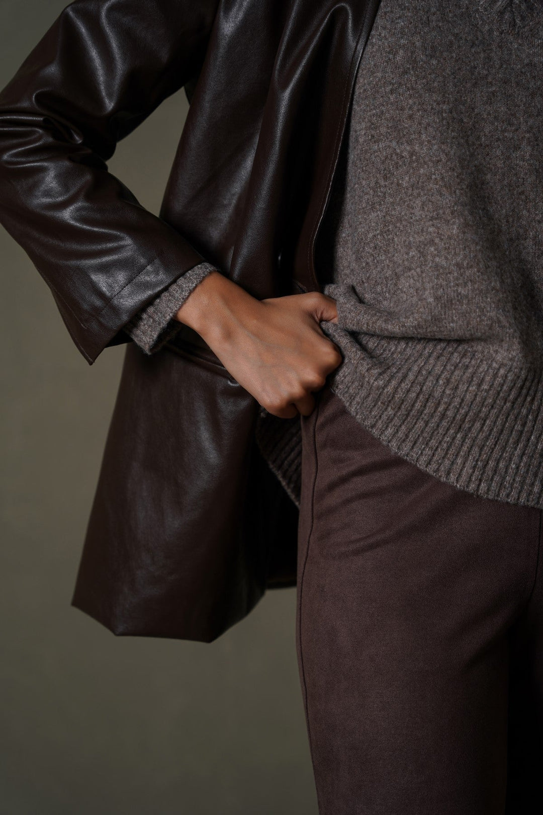 BROWN SUEDE PANTS