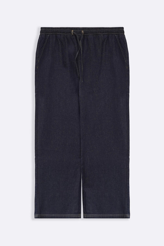 DARK BLUE EASY WIDE LEG JEANS