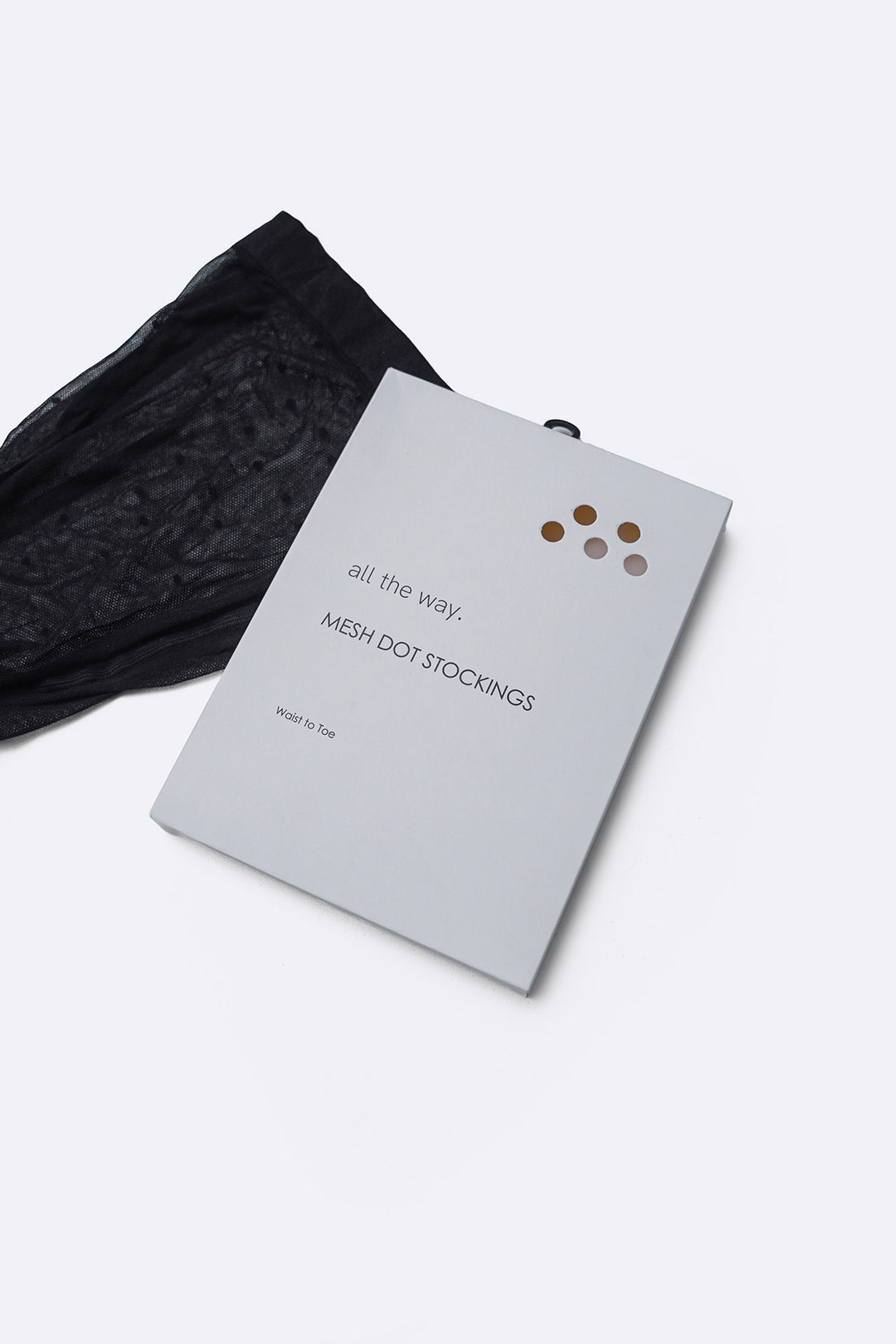 BLACK MESH DOT STOCKINGS