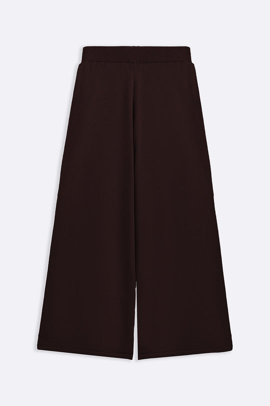 DARK BROWN FLOWY TROUSERS