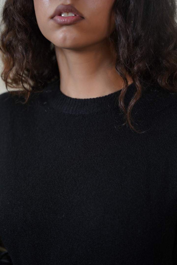 BLACK EVERYTHING WINTER DRESS