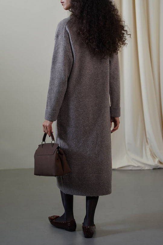 BROWN EVERYTHING WINTER DRESS