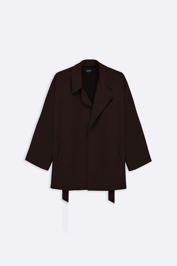 CHOCOLATE ARLO SUEDE TRENCH
