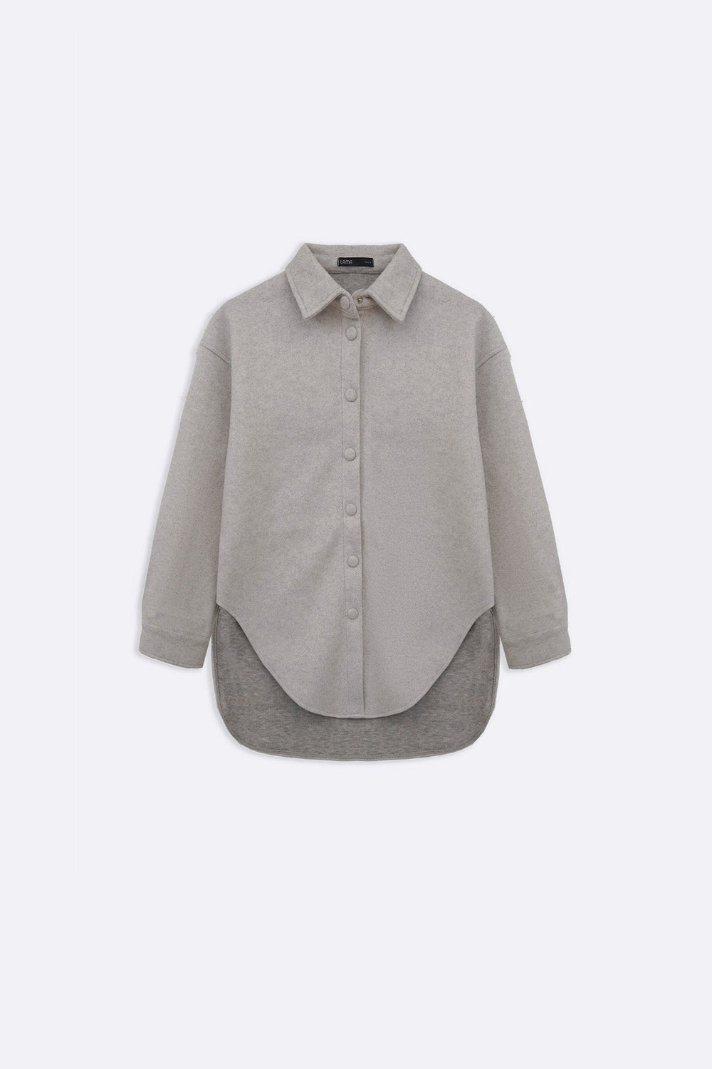 OAT WHITE HIGH HEM SHACKET