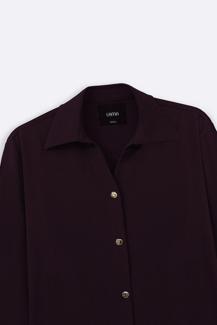 WINE FLOW BUTTONED SHIRT