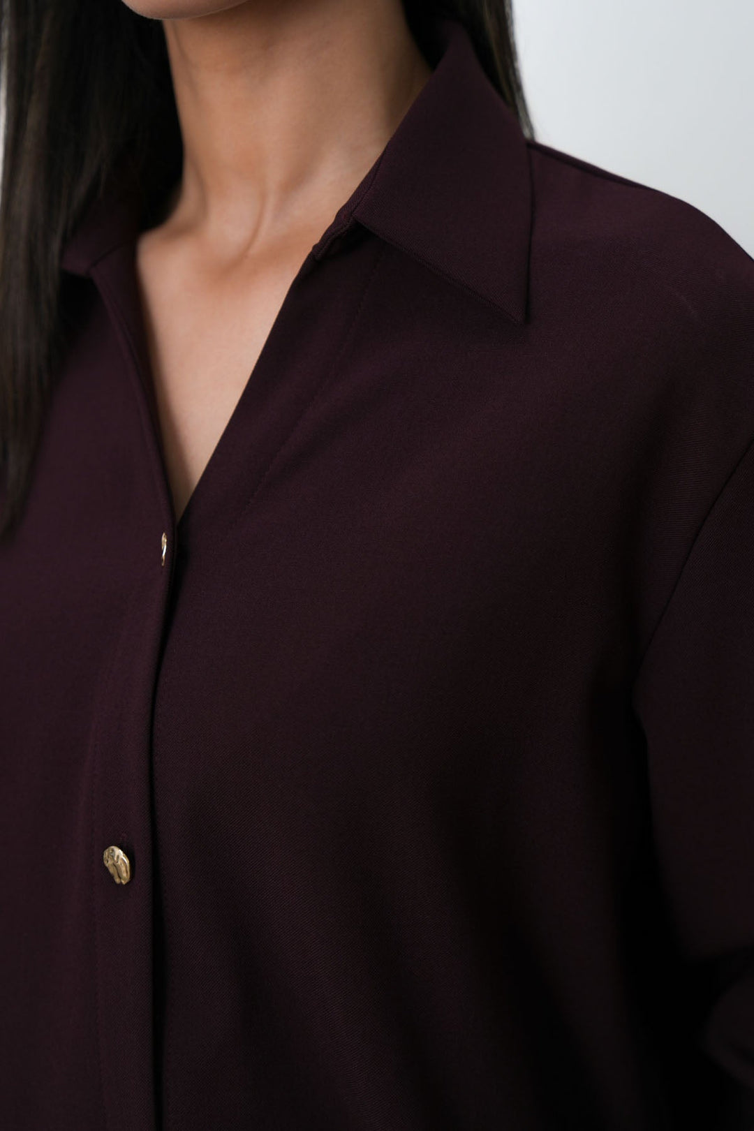 WINE FLOW BUTTONED SHIRT