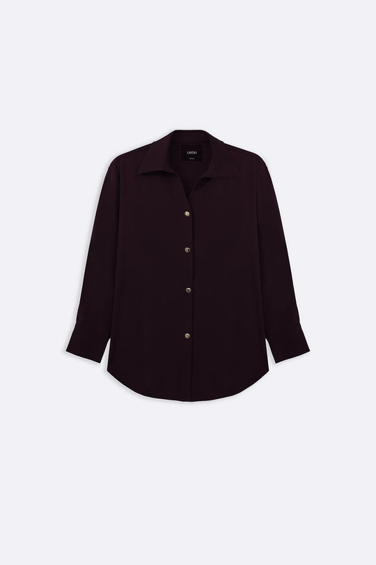WINE MOCCA BUTTON DOWN