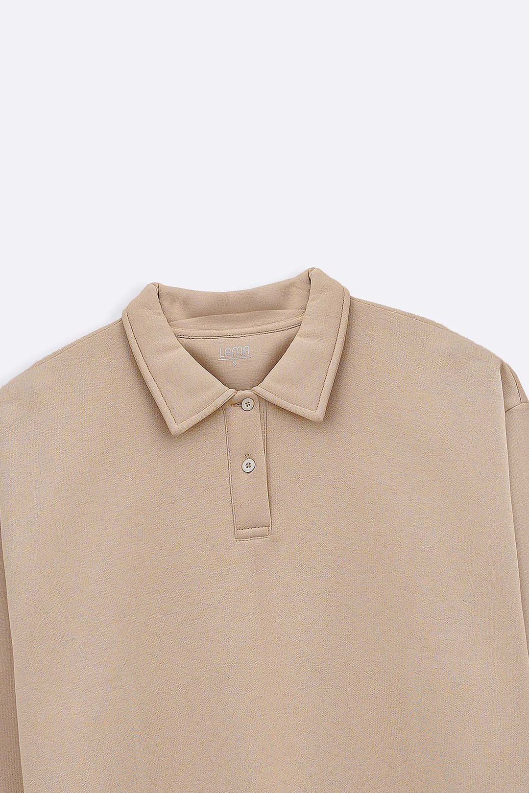 BEIGE CLASSIC FLEECE POLO