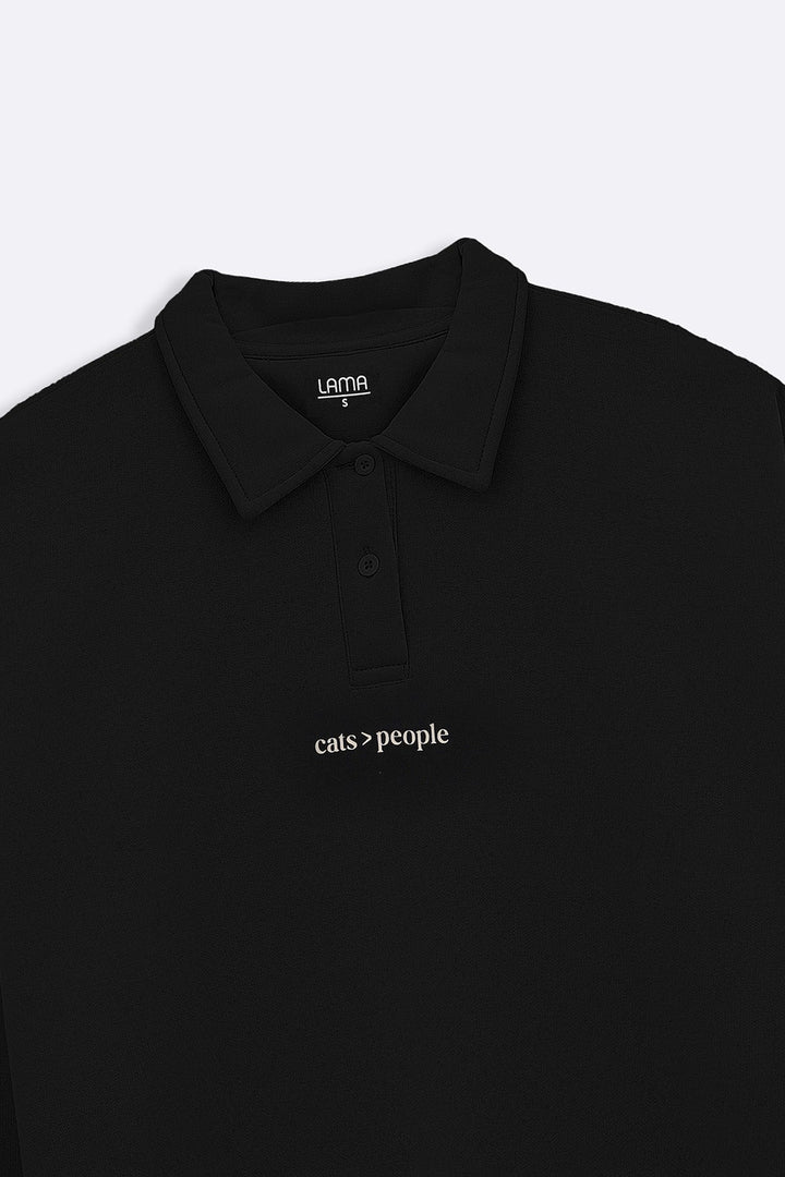 BLACK CAT SUPREMACY FLEECE POLO