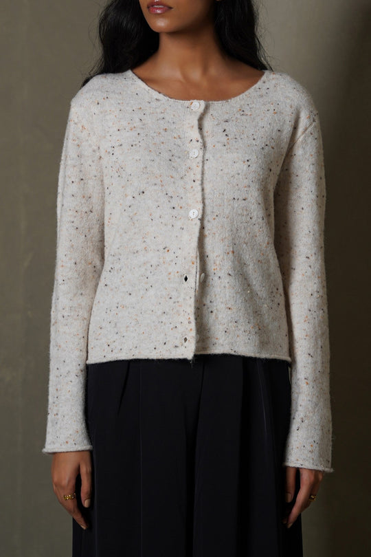 CREAM CONFETTI CARDIGAN