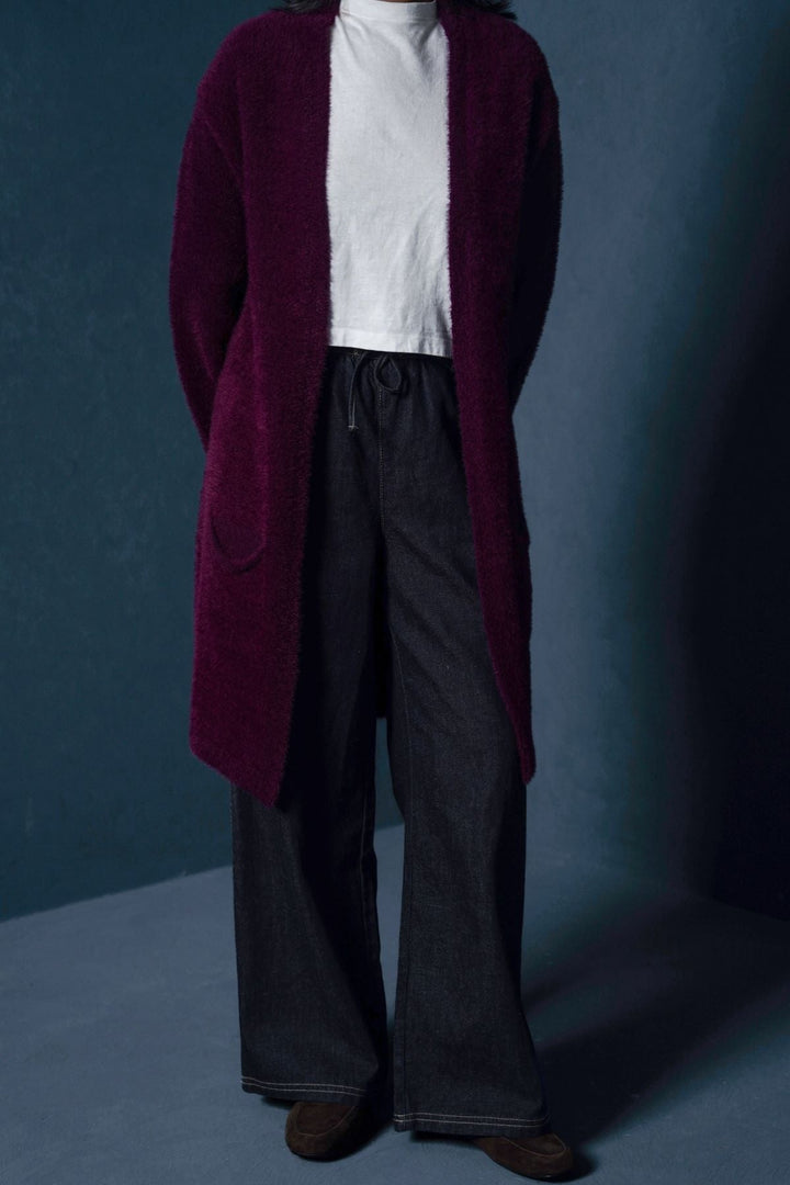 PLUM ANGEL HAIR CARDIGAN