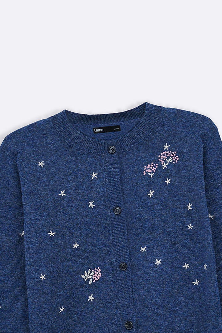 BLUE FEMME EMBROIDERED CARDIGAN