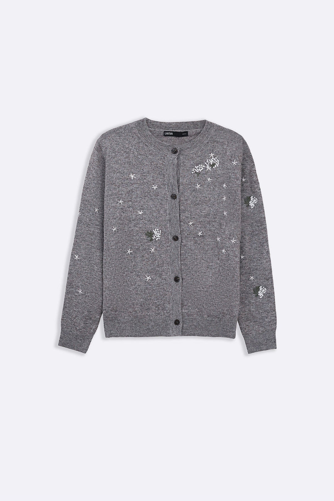GREY FEMME EMBROIDERED CARDIGAN