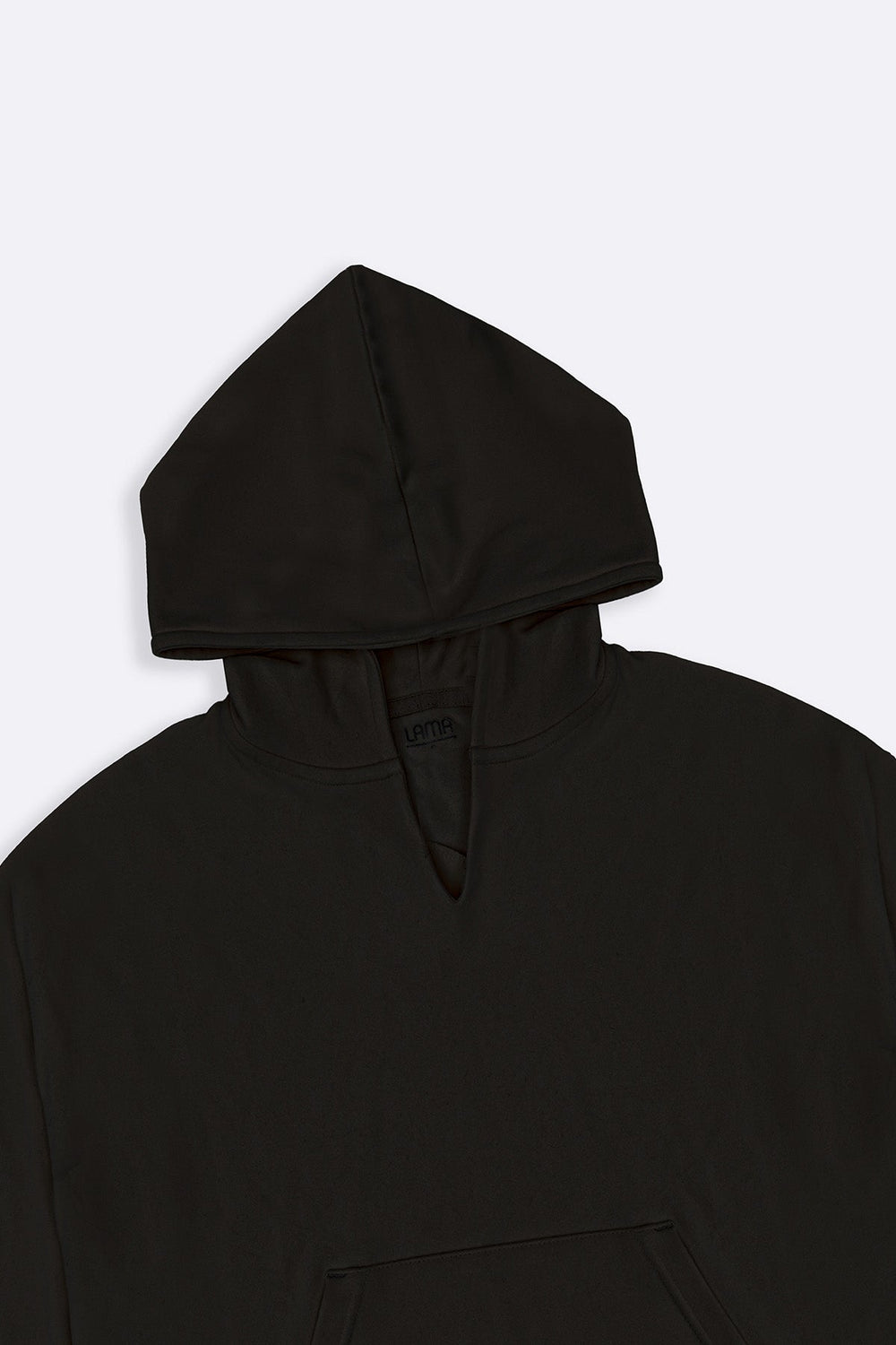 BLACK LOUNGE V-NECK HOODIE