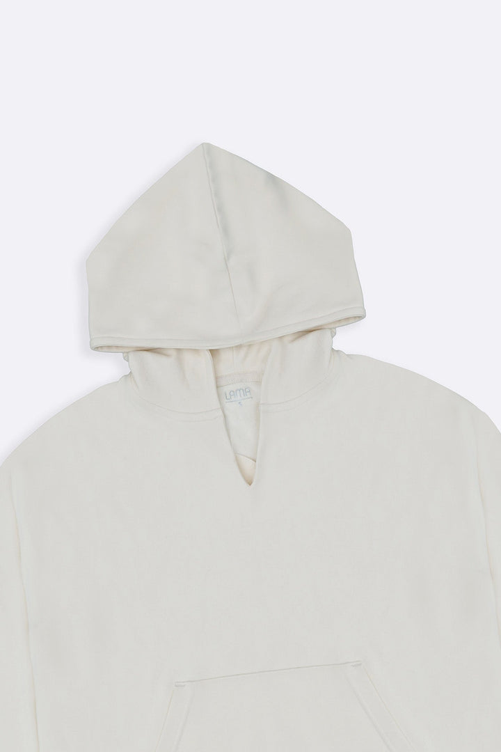 IVORY LOUNGE V-NECK HOODIE