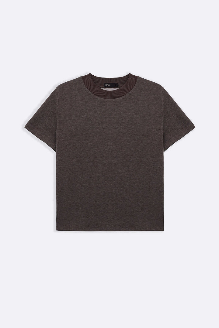 BROWN LIVE IN TEE