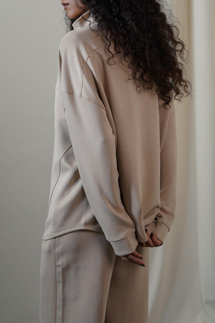 KHAKI SOFT ALL-DAY PULLOVER
