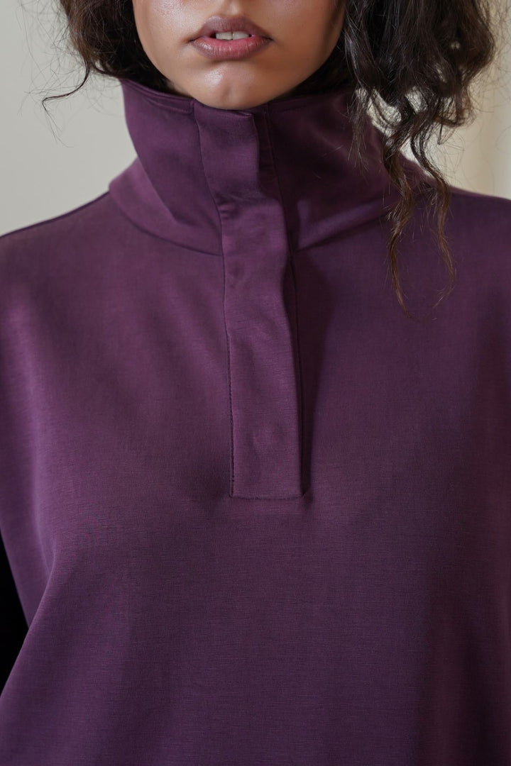PLUM SOFT ALL-DAY PULLOVER