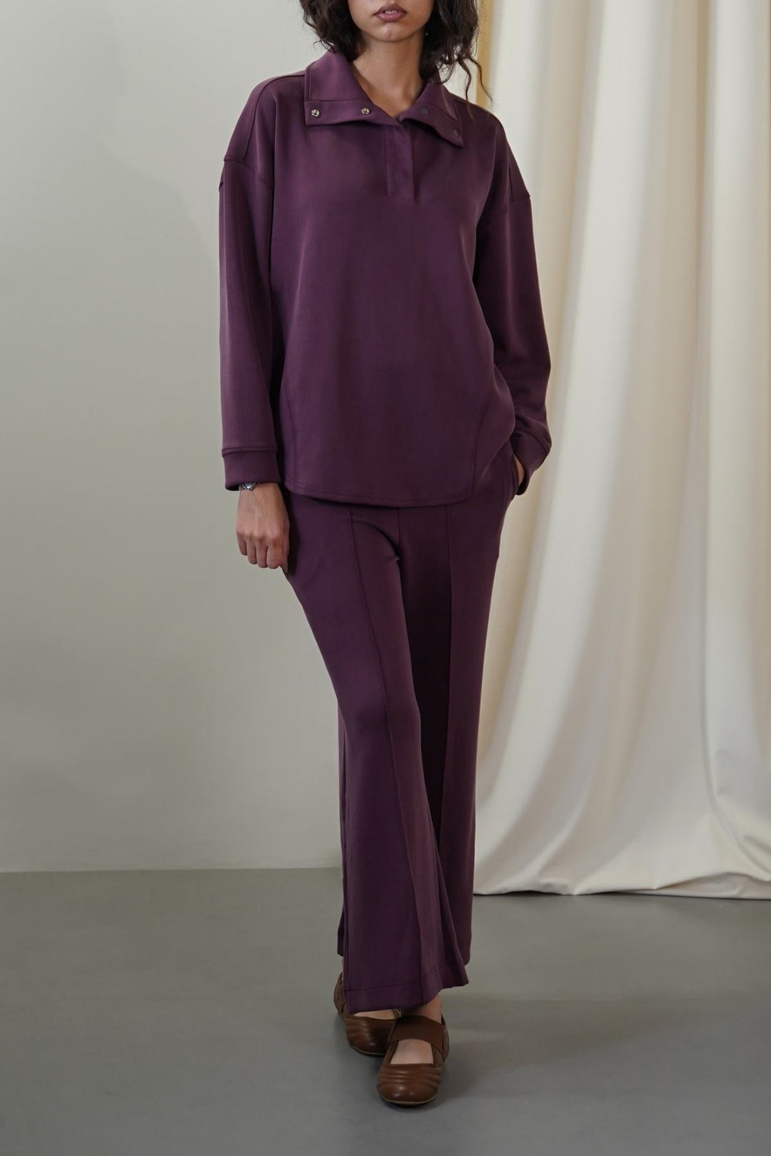 PLUM SOFT ALL-DAY PULLOVER