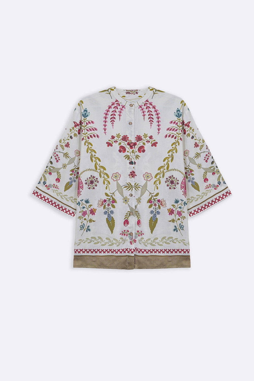 CREAM SPRING HEARTS SHIRT