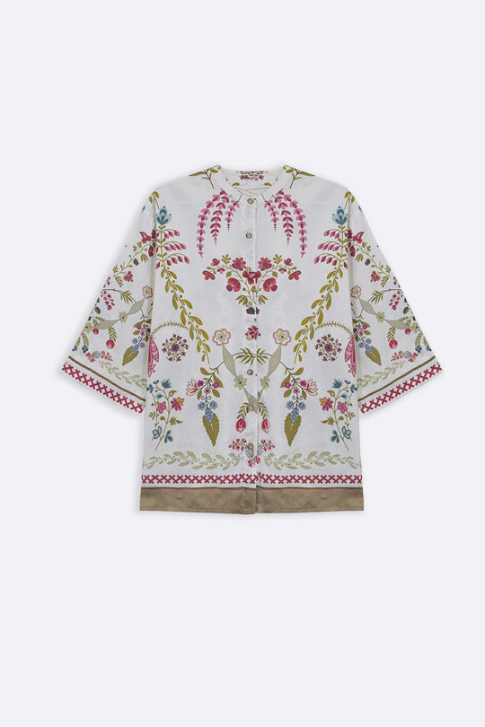 CREAM SPRING HEARTS SHIRT