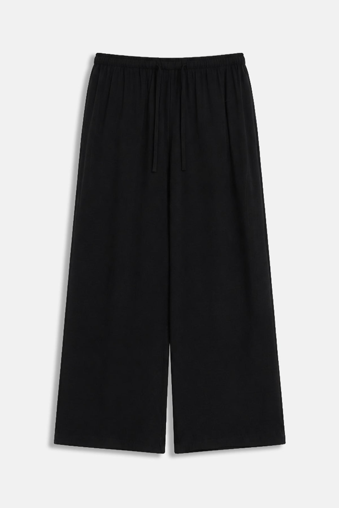 BLACK-FLOWY LONG PANTS
