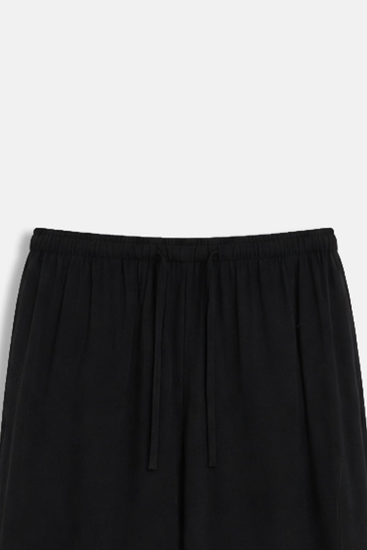 BLACK-FLOWY LONG PANTS