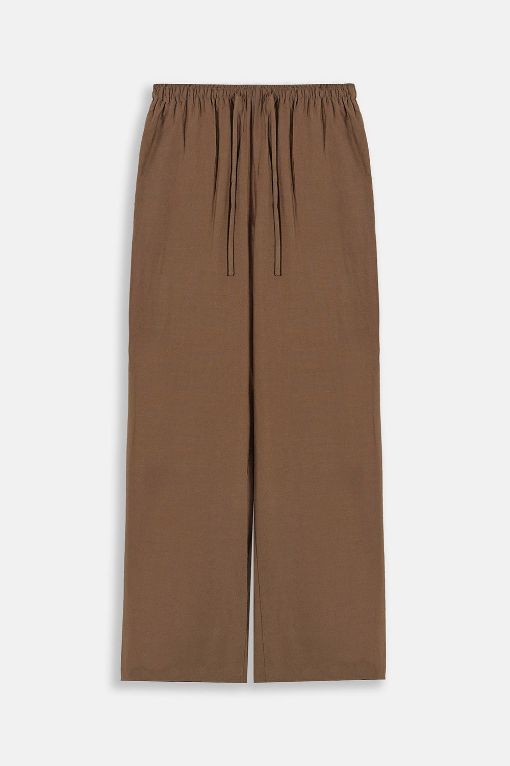 BROWN-FLOWY LONG PANTS