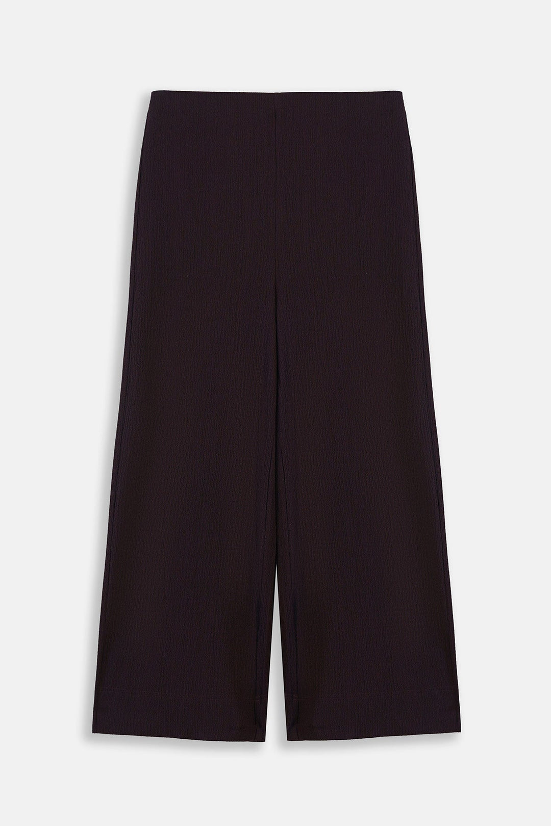 BROWN WIDE CROPPED PANTS