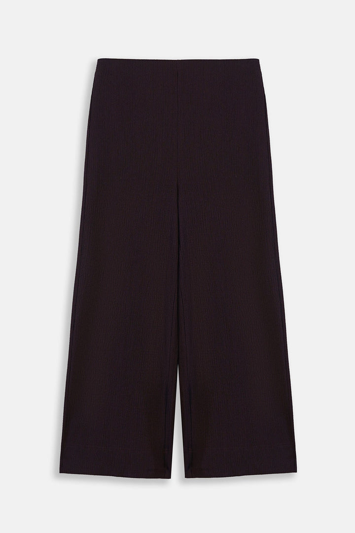 BROWN WIDE CROPPED PANTS