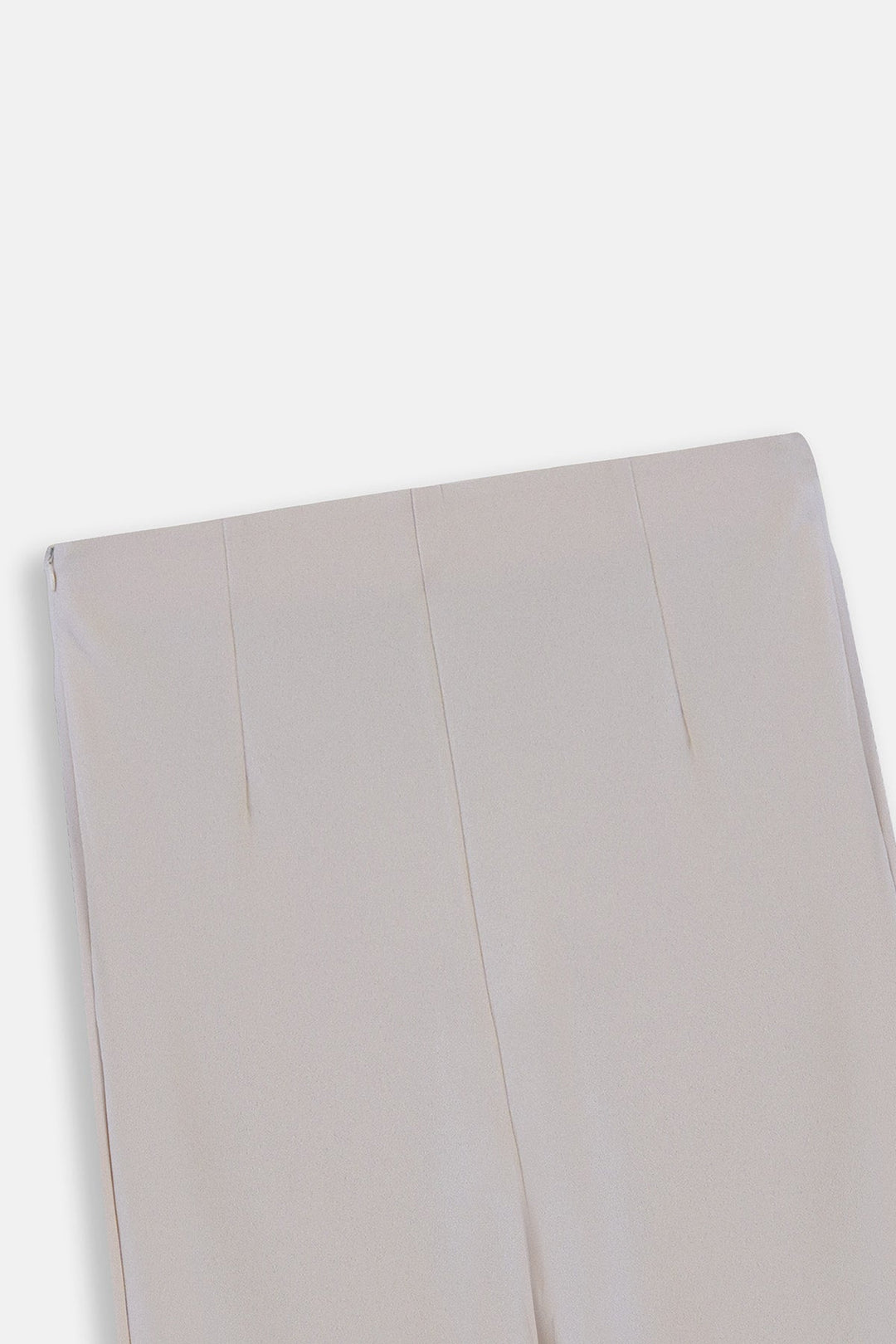CREAM WIDE FLARE PANTS