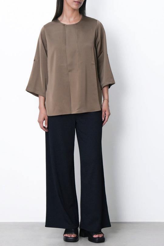 BLACK DEEP PLEAT PANTS