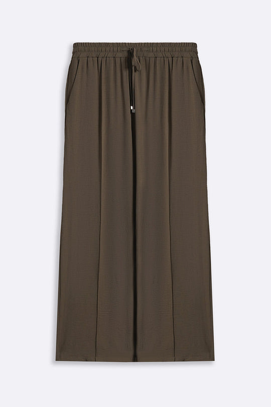 BROWN SLINKY SEAM TROUSER