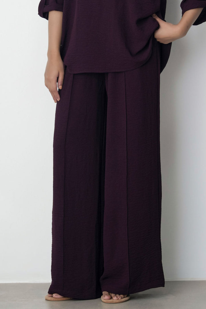 WINE SLINKY SEAM TROUSER