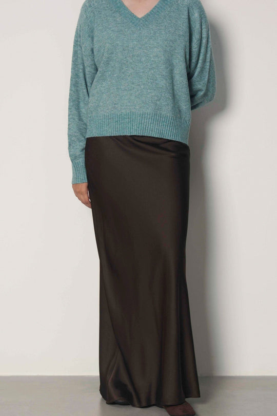 SATIN FLOOR LENGTH SKIRT