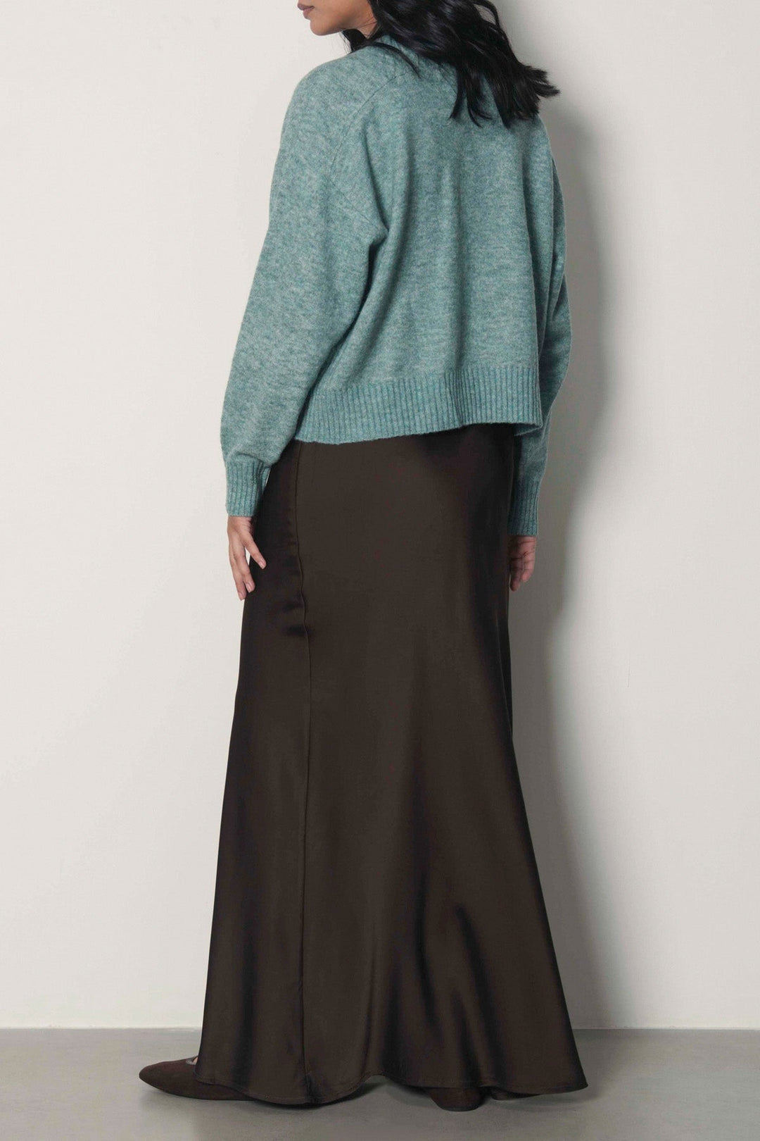 SATIN FLOOR LENGTH SKIRT