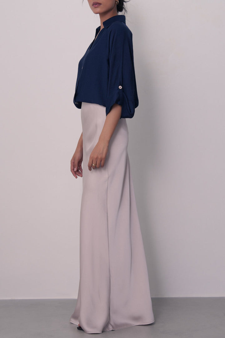 SATIN FLOOR LENGTH SKIRT