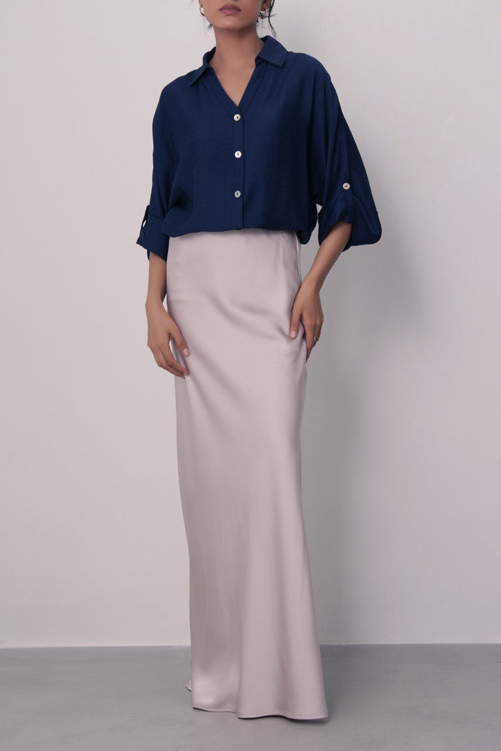 SATIN FLOOR LENGTH SKIRT