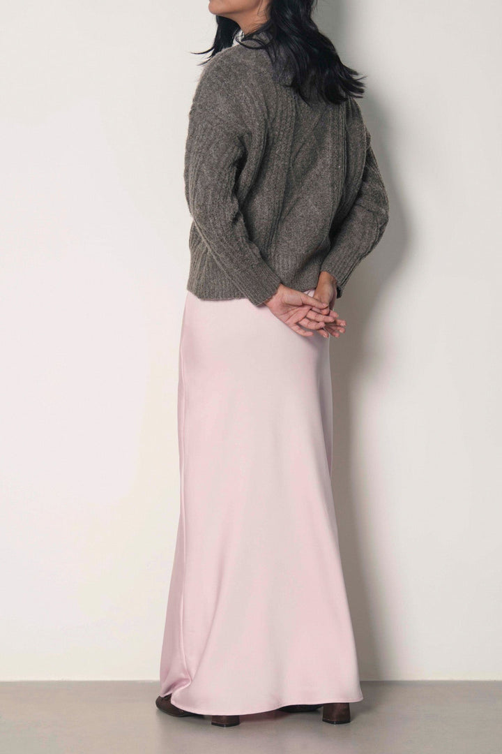 SATIN FLOOR LENGTH SKIRT