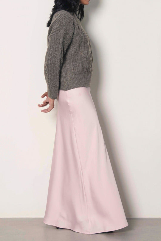 SATIN FLOOR LENGTH SKIRT