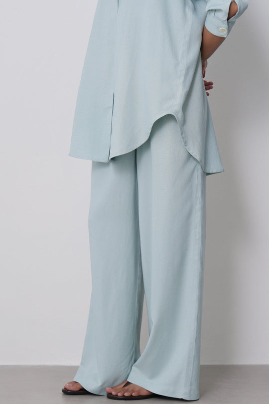 AQUA-STRAIGHT WIDE PANTS