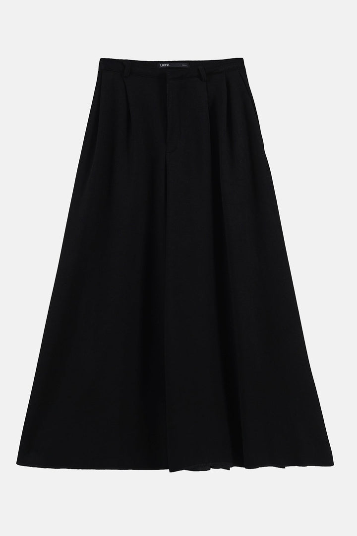 BLACK-WIDE-LEG TROUSER