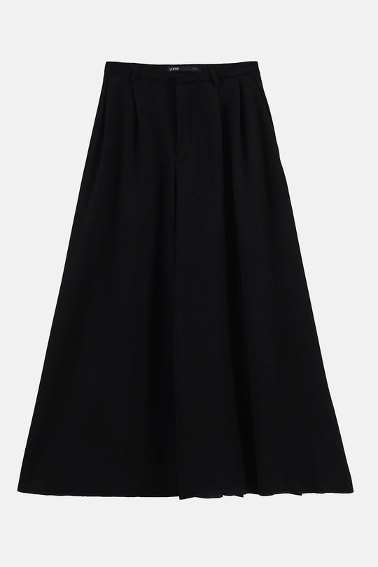 BLACK-WIDE-LEG TROUSER