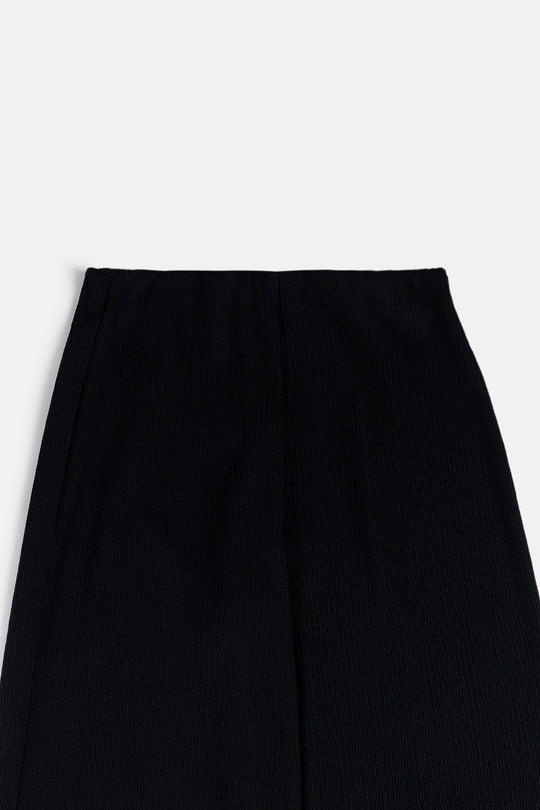 BLACK TEXTURED PANTS