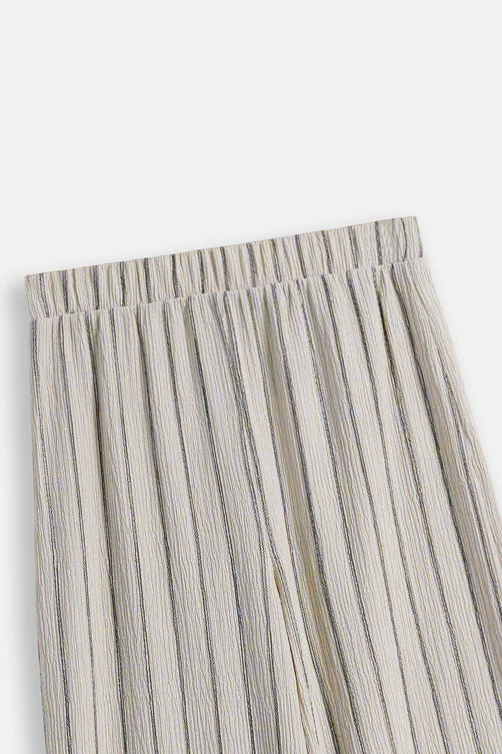 WHITE STRIPPED PANTS