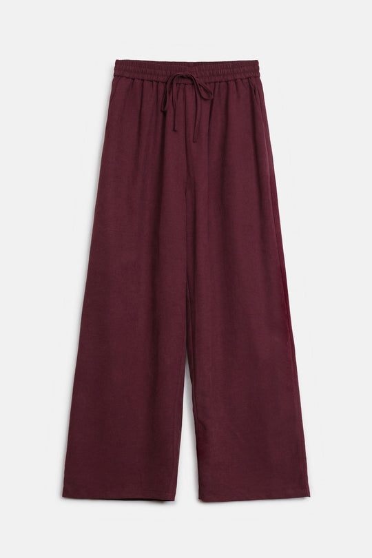 SUEDETTE WIDE PANTS
