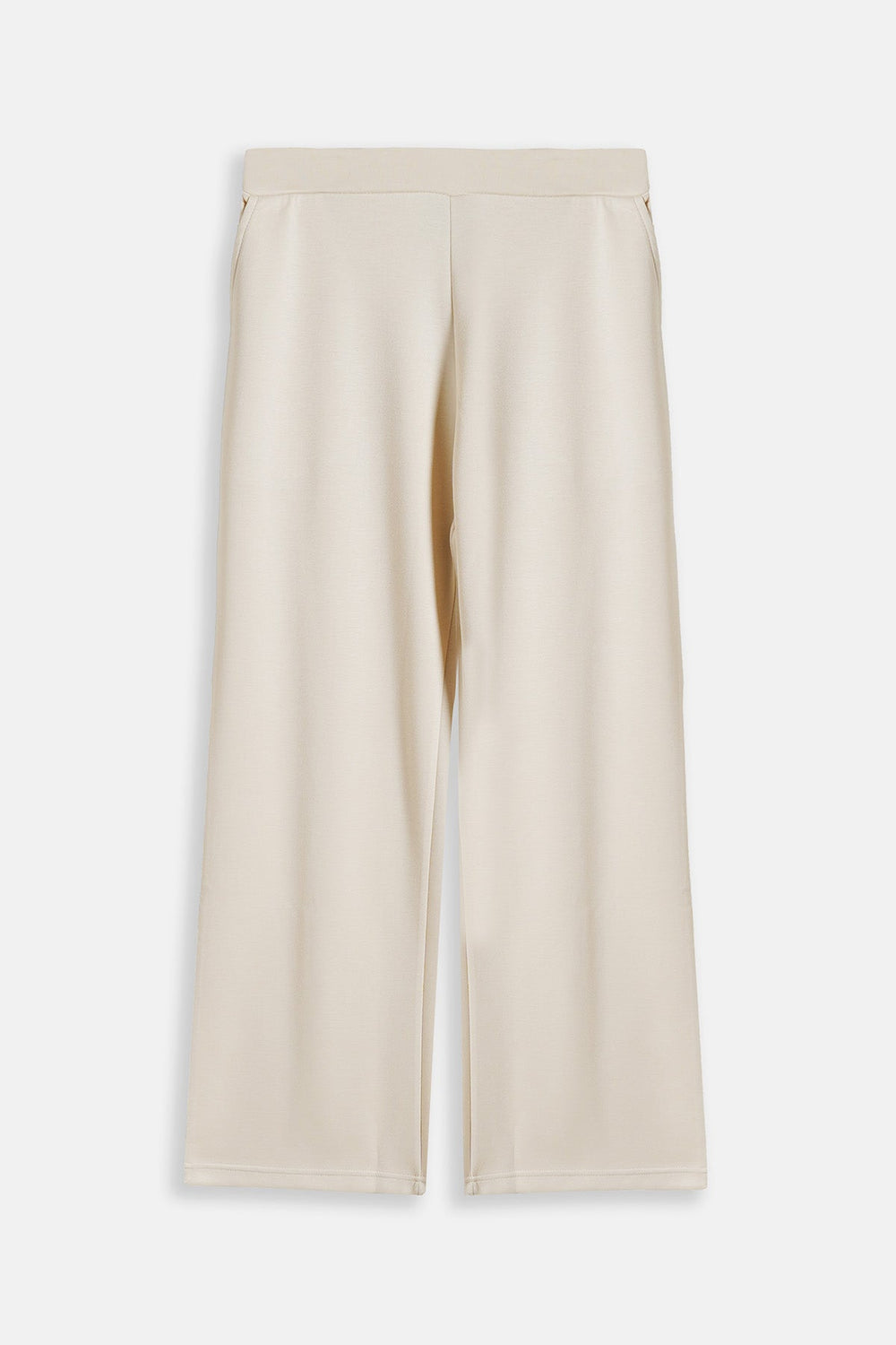 IVORY STRAIGHT-LEG PANTS