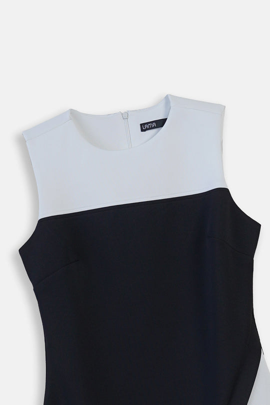 COLOR-BLOCK MIDI DRESS