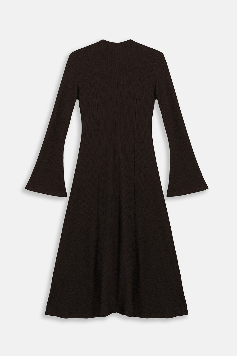 BROWN FIT & FLARE DRESS