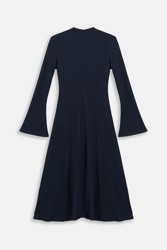 NAVY FIT & FLARE DRESS